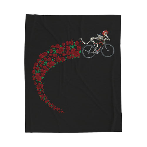 Bike Day Bertha Plush Blanket - BigWoollyDesign