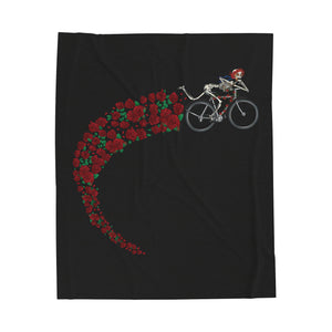 Bike Day Bertha Plush Blanket - BigWoollyDesign