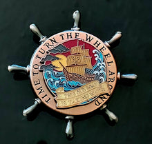 Load image into Gallery viewer, 'Taking Water' spinner pin - BigWoollyDesign