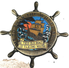 Load image into Gallery viewer, 'Taking Water' spinner pin - BigWoollyDesign