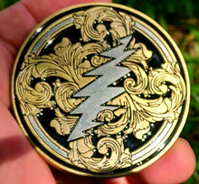 Load image into Gallery viewer, Scrollwork Bolt Buckle - BigWoollyDesign