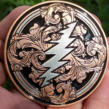 Load image into Gallery viewer, Scrollwork Bolt Buckle - BigWoollyDesign