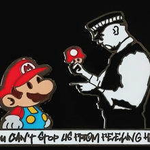 Load image into Gallery viewer, On the Line - Banksy mashup - BigWoollyDesign
