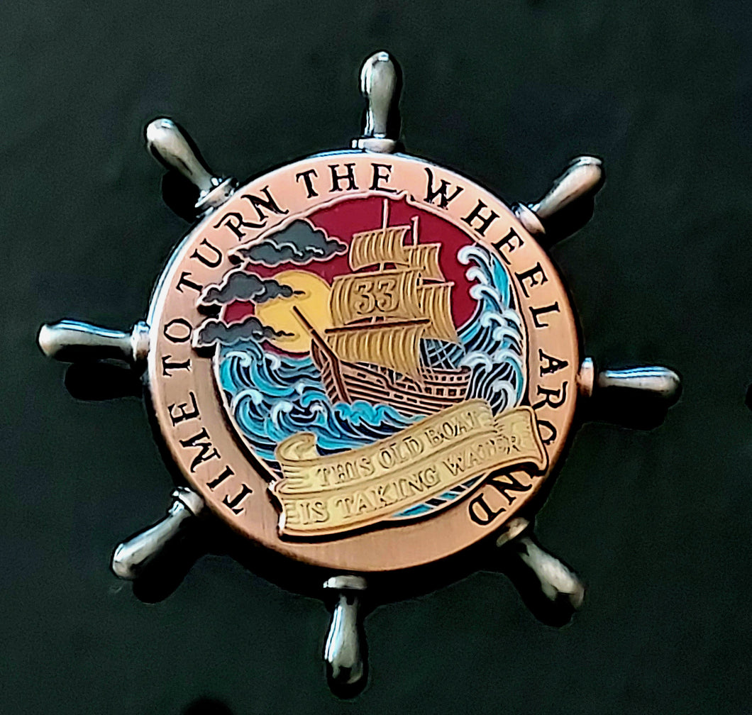 'Taking Water' spinner pin - BigWoollyDesign