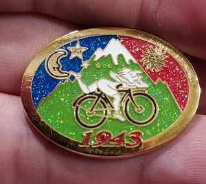 Bike Day Blotter pin - BigWoollyDesign