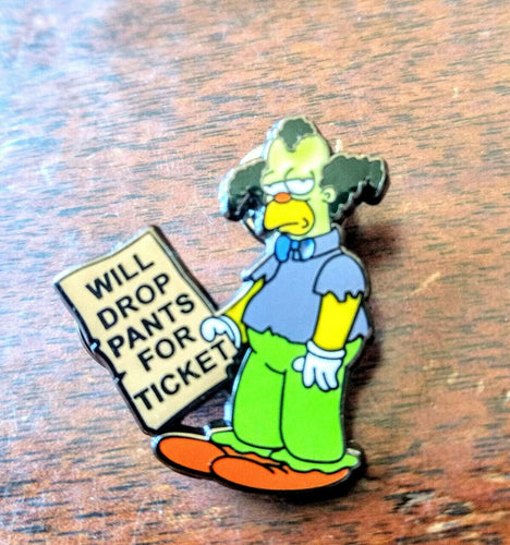 Krusty the Clown pin - BigWoollyDesign