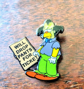 Krusty the Clown pin - BigWoollyDesign